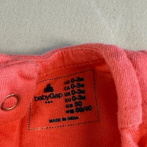 GAP Coral Bodysuit with Heart and Flower Accent - Picture 2 of 3